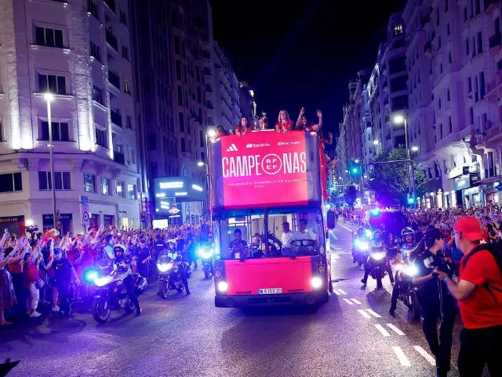 Spain's victorious Women's World Cup stars receive royal welcome on return to Madrid