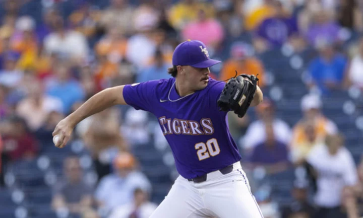 LSU beats SEC rival Tennessee 6-3 at the College World Series with Skenes leading the way