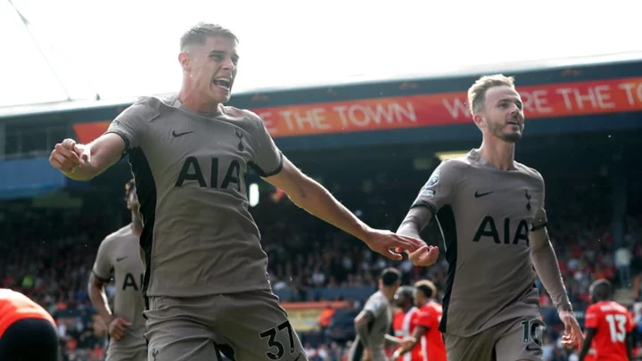 Tottenham sits top of the Premier League after win over Luton Town