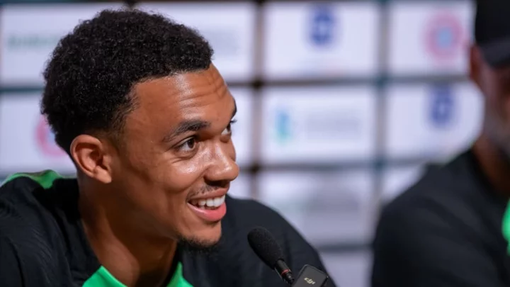 Trent Alexander-Arnold reacts to being named Liverpool vice-captain