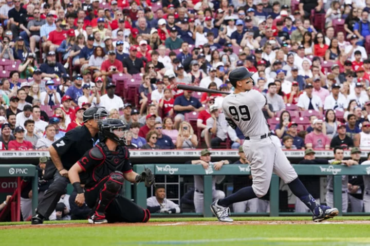 Aaron Judge homers for 7th time in 7 games, Yankees beat Reds 6-2