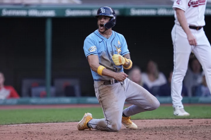 Taylor Walls drives in go-ahead run in 8th as Rays drop Guardians 6-2 to salvage series finale