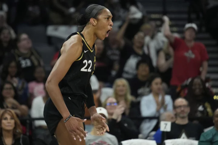 Wilson's 30 points, 11 rebounds leads Aces to 91-84 win over Wings in Game 2 of WNBA semis