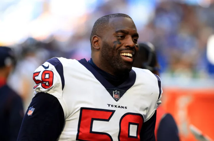 Former NFL LB Whitney Mercilus 'sacked' by Air Force K-9 unit in USAA partnership