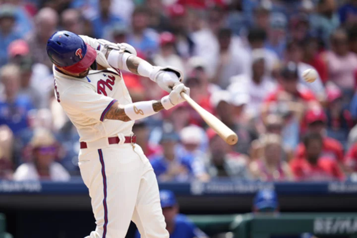 Stott, Schwarber and Castellanos homer to help Phillies down Royals 8-4