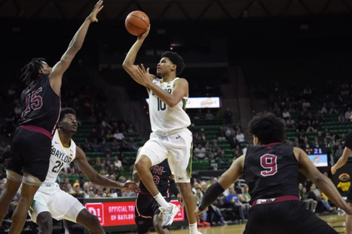 Langston Love has career-high 23 points for No. 9 Baylor in 108-70 win over Nicholls