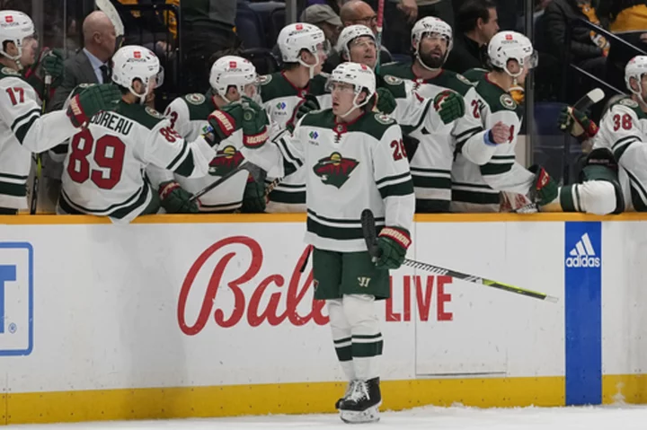 Connor Dewar has 3 goals and an assist to Wild rout Predators 6-1