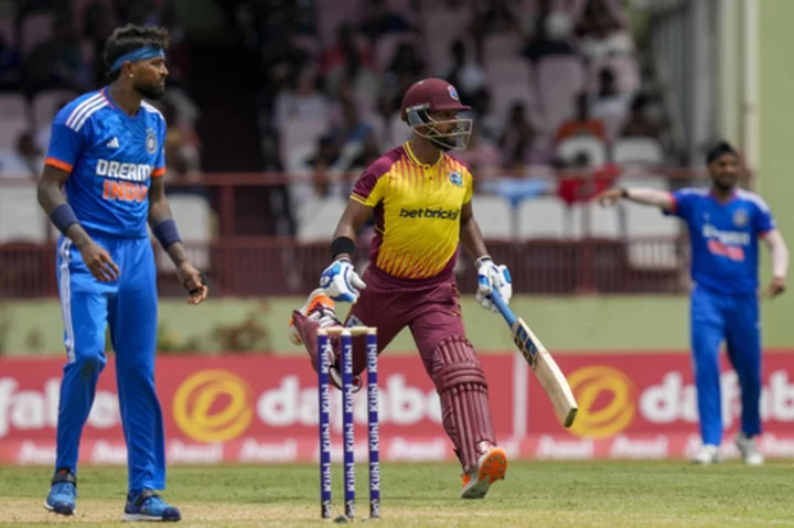 West Indies takes 2-0 lead over India in T20 cricket. Five-match series soon moves to Florida