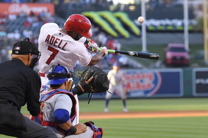 Adell homers in return to majors as Angels beat Cubs 3-1 to complete series sweep