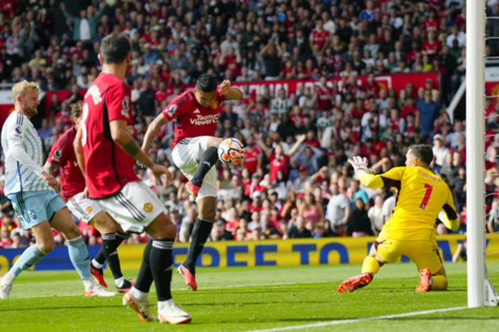 Man United erases early 2-goal deficit to beat Nottingham Forest 3-2 in Premier League