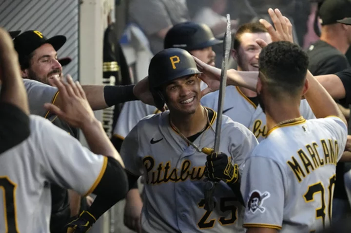 Endy Rodríguez hits his 1st major league home run to help the Pirates beat the Angels 3-0