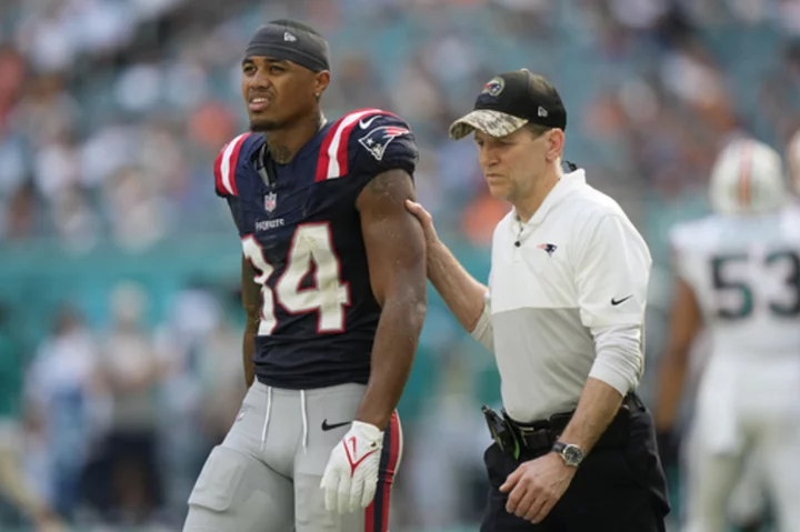 Patriots' Kendrick Bourne out for season with torn ligament in knee, AP source says