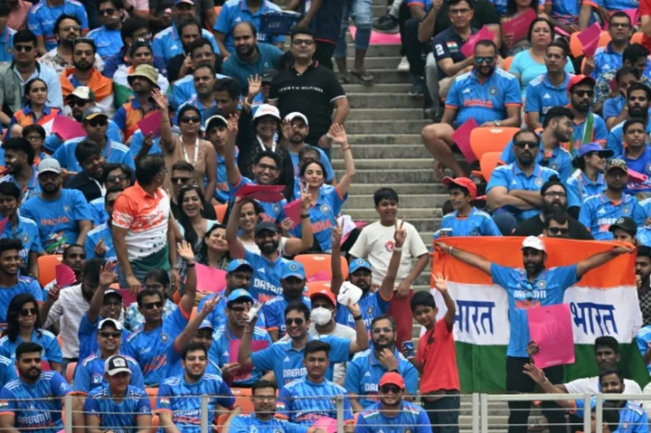 Sea of blue as fans march to India-Pakistan World Cup clash