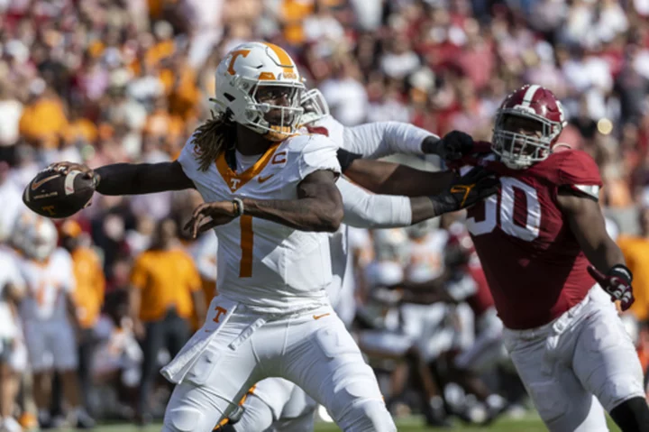 No. 21 Tennessee, looking to move past Alabama loss, visits rested Kentucky in SEC border rivalry