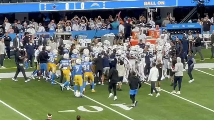 Chargers, Cowboys Get Into Fight During Pregame Warmups Ahead of 'Monday Night Football'