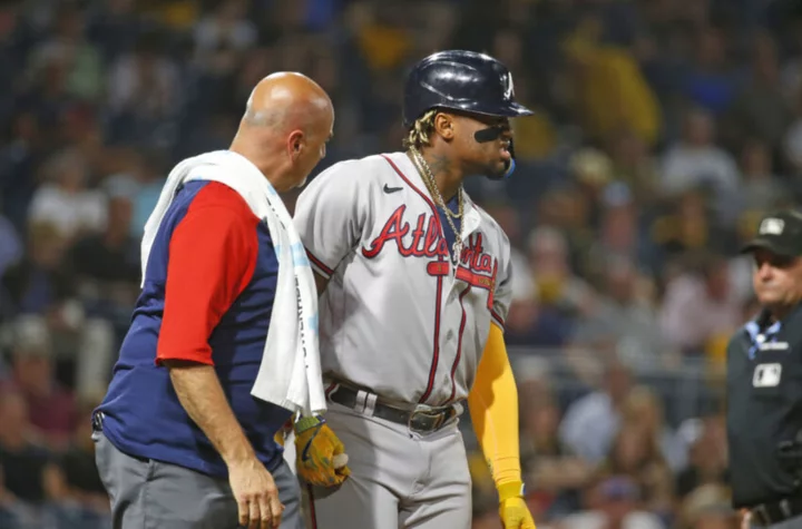 Braves dodge a bullet after Ronald Acuña HBP