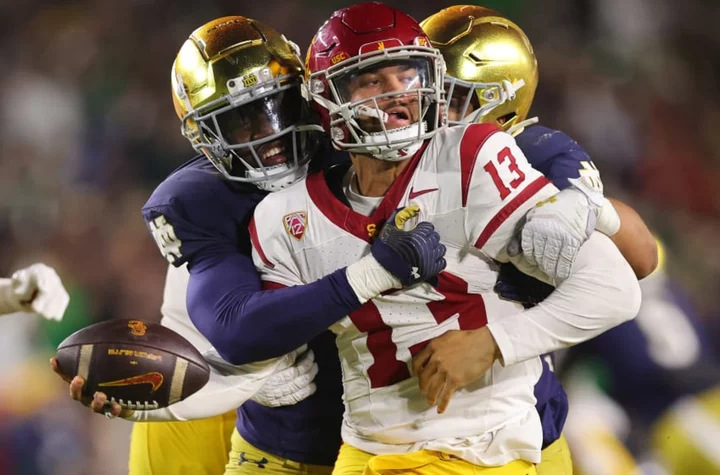 College football rankings 2023: Projected Week 8 AP Top 25 after Notre Dame blasts USC, Washington prevails