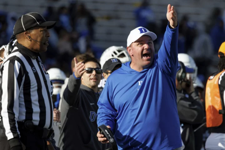 Texas A&M working to hire Duke coach Mike Elko to replace Jimbo Fisher, AP source says