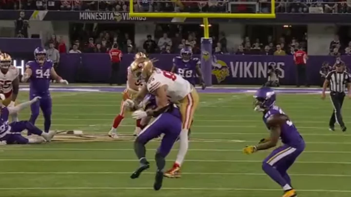 George Kittle Lets Everyone Know He Got Hit Right in the Nuts