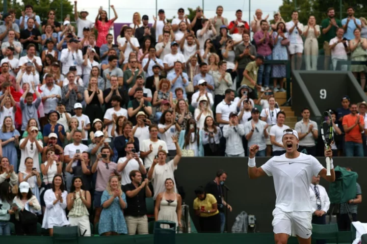 Rune saves match points as Wimbledon rival's serve gamble fails