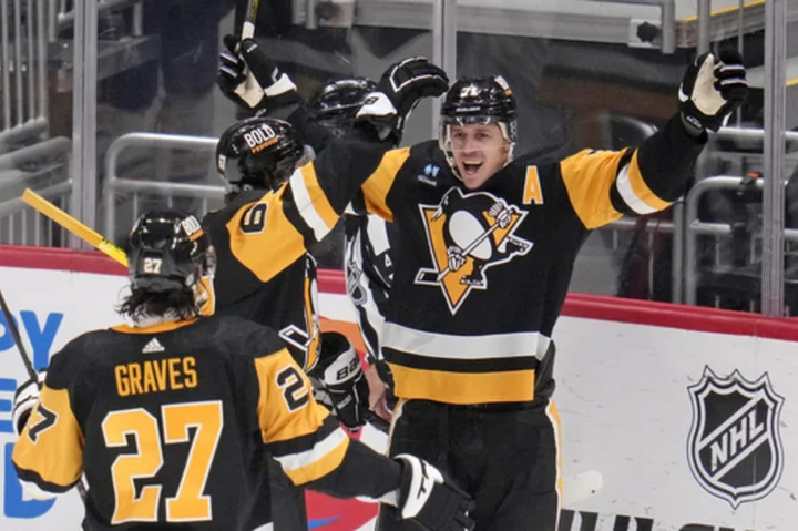 Karlsson and Malkin score as Jarry records shutout with Penguins 4-0 win over Sabres