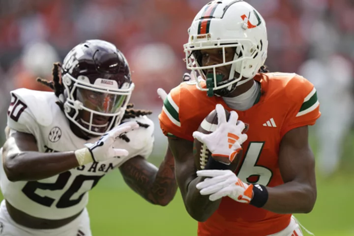 No. 20 Miami tries to remain unbeaten against Temple team led by Kurt Warner's son at QB