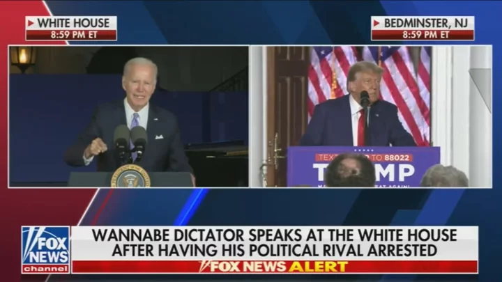 Fox News Chyron During Trump Speech Calls Joe Biden 'Wannabe Dictator'