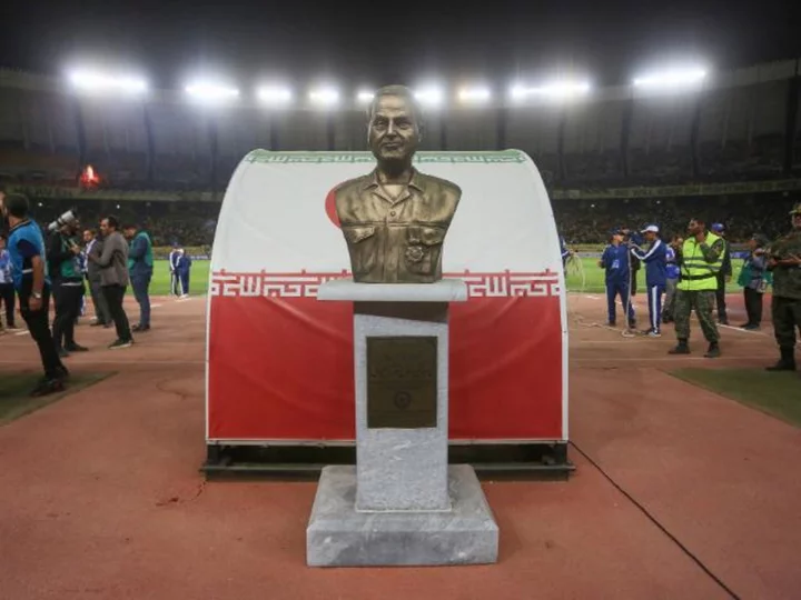 Bust of slain commander forces cancellation of soccer match between Iranian and Saudi teams