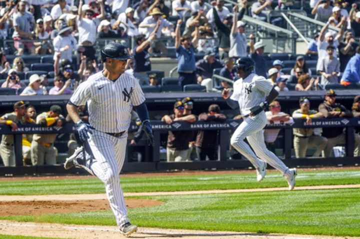 Kiner-Falefa's 10th-inning single helps Yankees overcome Tatis HR in 3-2 win over Padres