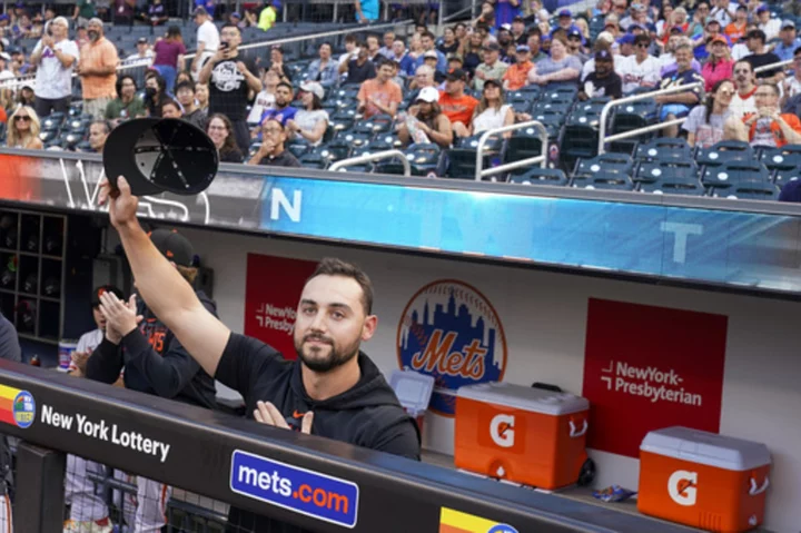 Ailing outfielder Michael Conforto makes emotional return to Citi Field with the Giants