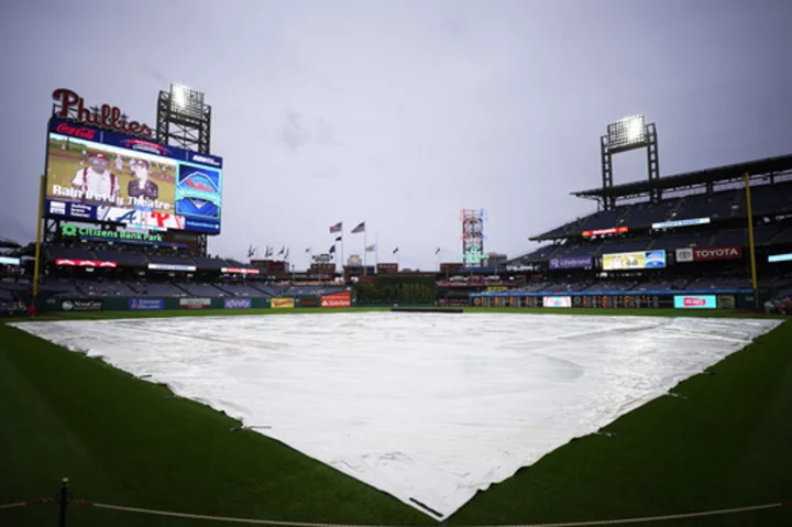 Braves, Phillies are rained out and the game is rescheduled as part of a day-night DH in September