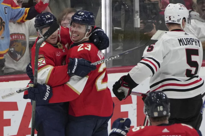 Panthers withstand Bedard's 2 highlight-reel goals in 4-3 victory over Blackhawks
