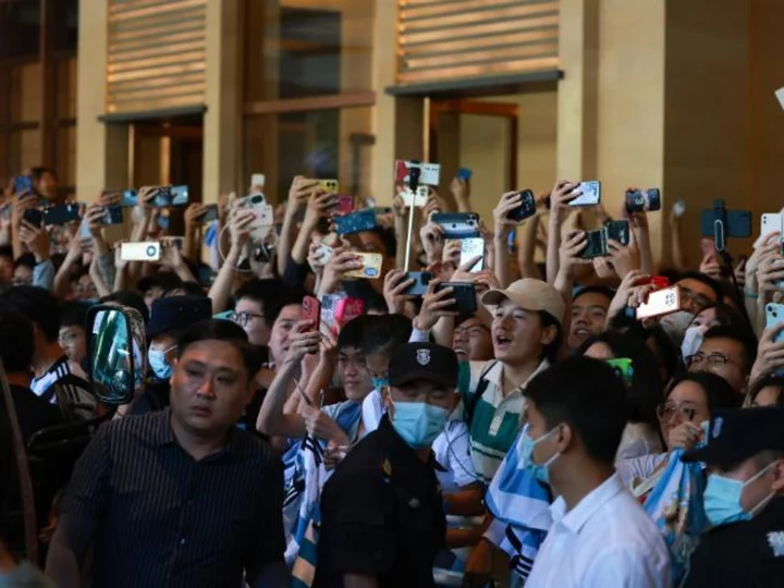 'Messi mania' in China as fans clamor for a glimpse of Argentina star