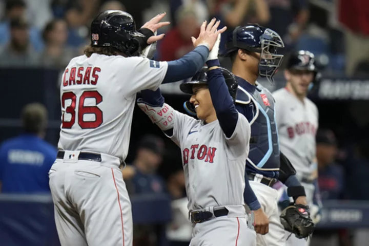 Triston Casas knocks in 4 as the Red Sox end a 13-game skid at Tropicana Field with win over Rays