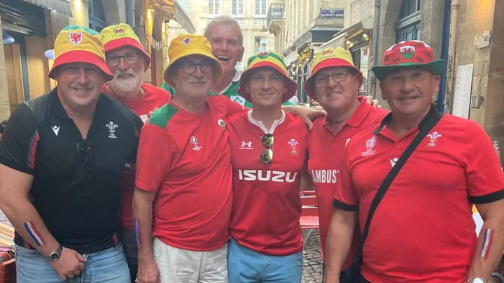 Rugby World Cup: Welsh fans turn Bordeaux red