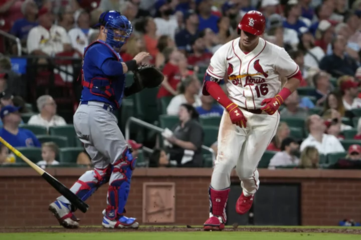 Cardinals' Nolan Gorman misses Sunday's game against Cubs with lower back tightness