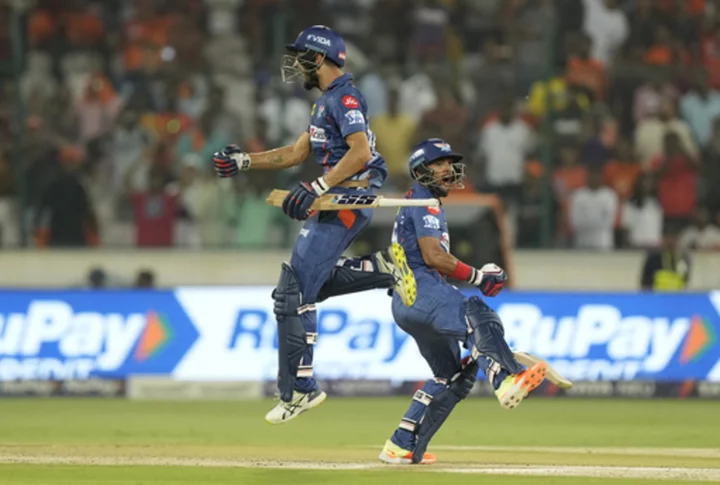 Pooran's 44 earns Lucknow 7-wicket win over Hyderabad in IPL