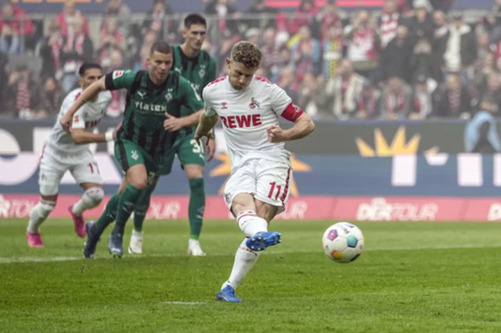 Rhine derby sees Cologne beat Gladbach 3-1 for 1st Bundesliga win this season