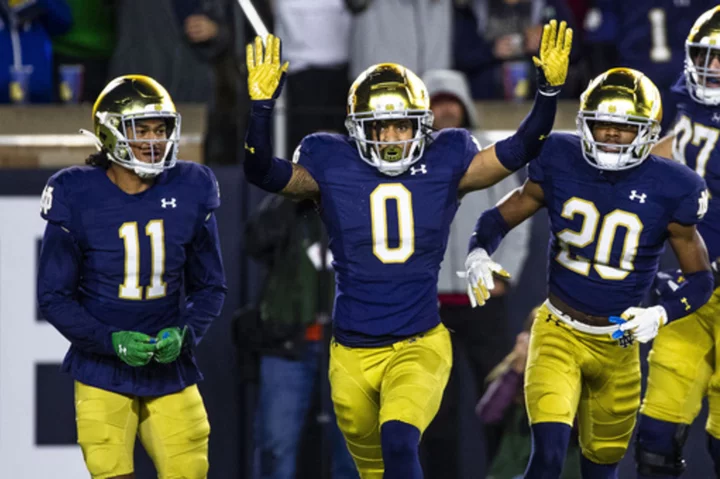 No. 21 Notre Dame harasses Caleb Williams and hands No. 10 USC first loss in 48-20 drubbing