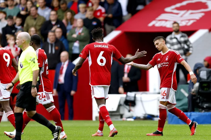 Nottingham Forest earn point against Brentford despite Moussa Niakhate red card