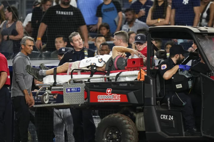 Cameraman at Yankee Stadium injured by wild throw from Orioles shortstop Gunnar Henderson