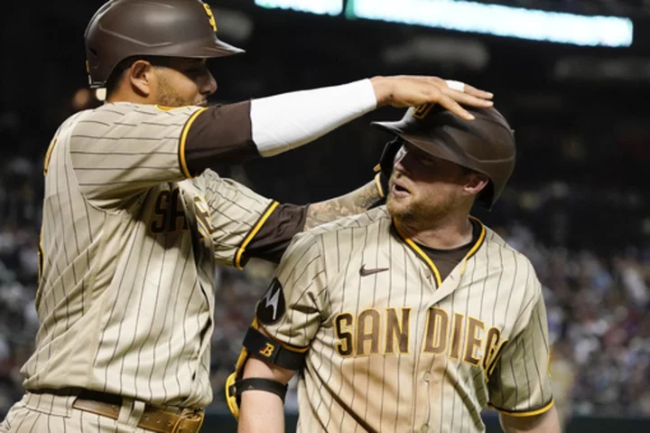 Padres end skid, beating Diamondbacks 10-5 for Arizona's 9th loss in a row