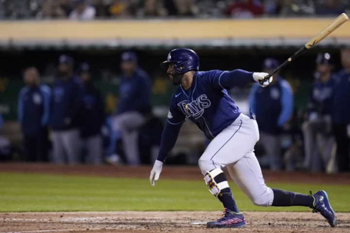 MLB-leading Rays snap A’s 7-game winning streak with 5-3 victory