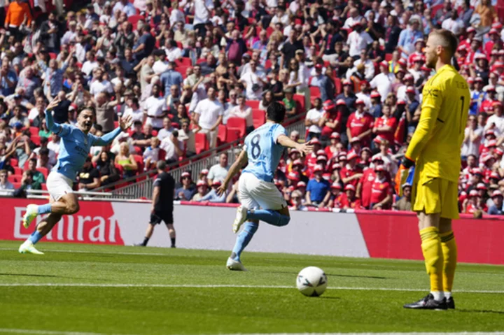 Man City's Gundogan scores inside 13 seconds for quickest goal in an FA Cup final