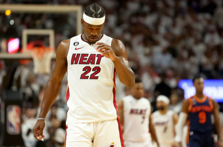 Heat fans are worried about Jimmy Butler’s ankle after postgame photo emerges