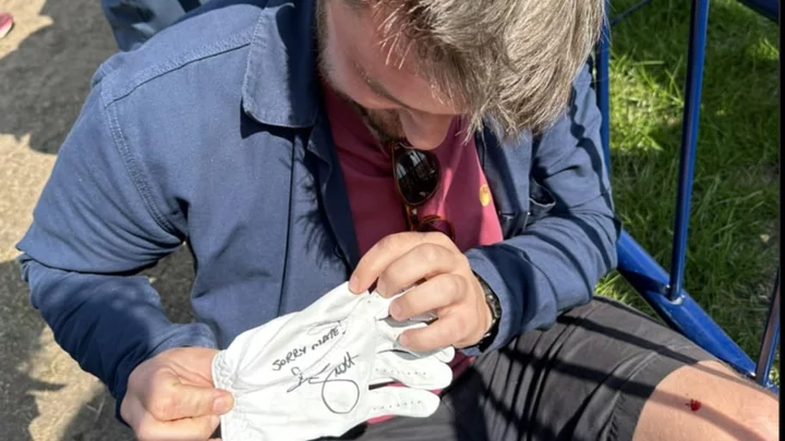 Dude Got Skulled By a Terrible Adam Scott Drive and All He Got Was This Signed Golf Glove