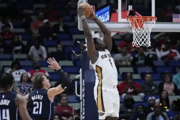 Zion Williamson makes first appearance in an NBA game since injuring right hamstring last Jan. 2