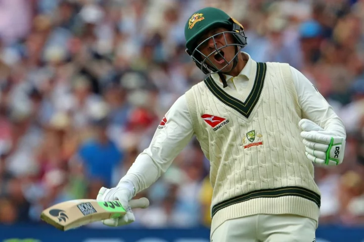 Australia's Khawaja hits first Test century in England