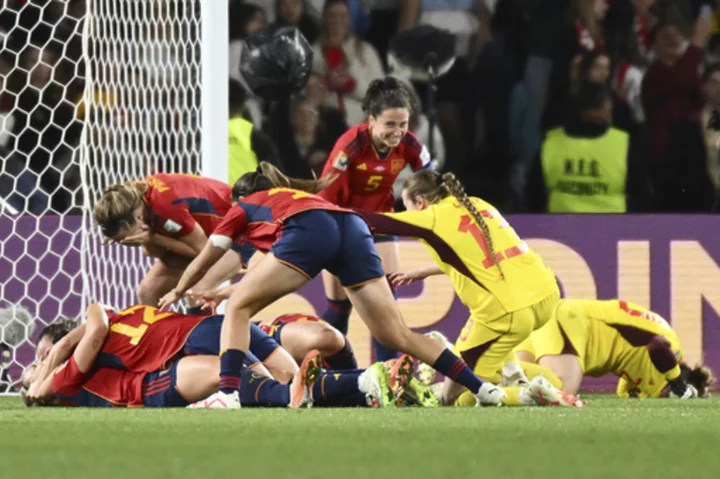 Spain wins its first Women's World Cup title, beating England 1-0 in the final