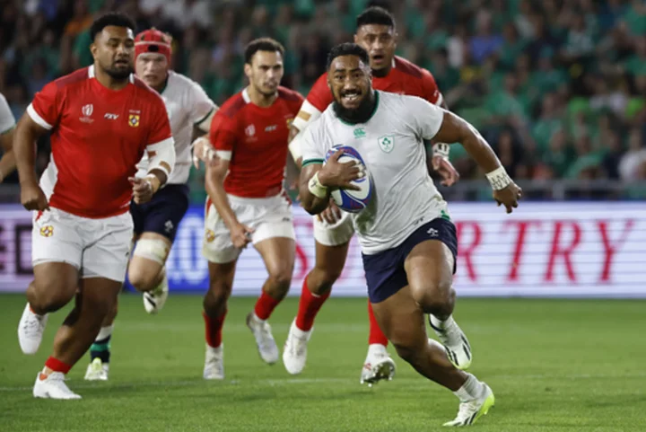 Ireland puts Tonga away at the Rugby World Cup, underdog Portugal harasses Wales and Samoa arrives